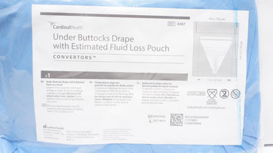 Cardinal Health 8487 Under Buttocks Drape w/ Estimated Fluid Loss Pouch